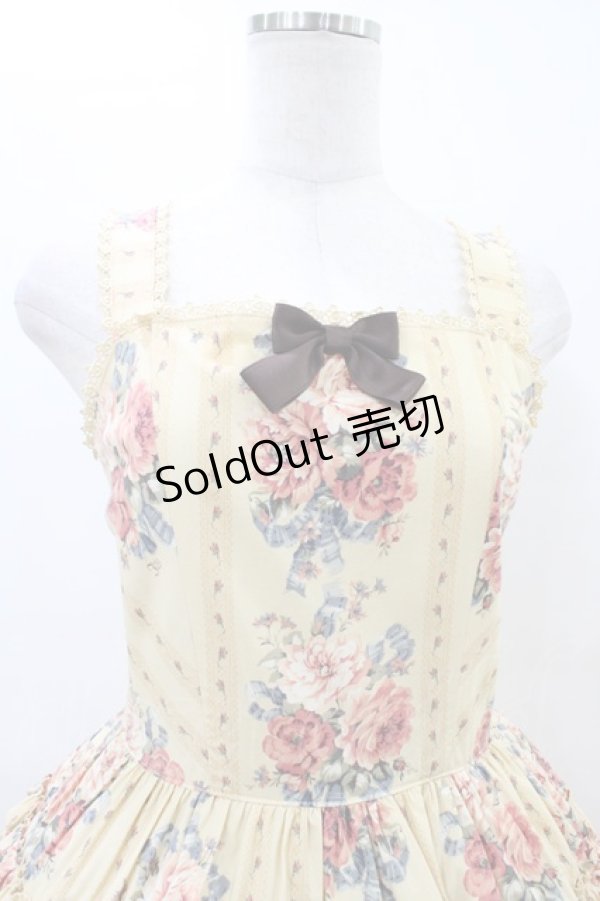 画像4: Innocent World / オールドイングリッシュローズジャンパースカート M ミルクティー H-26-03-22-1014-IW-OP-NS-ZH (4)