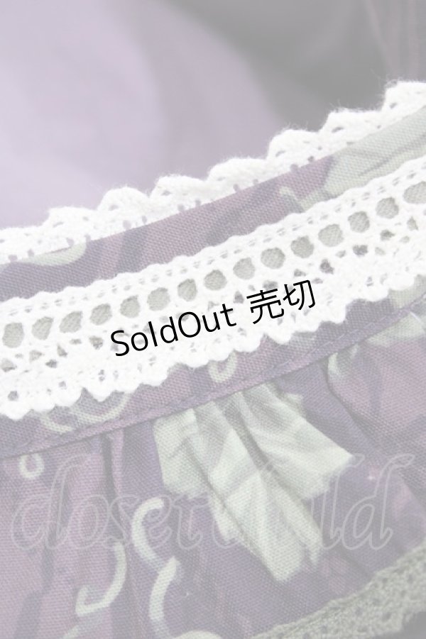 画像4: 仲夏物語（海外ロリータブランド） / ロワールの葡萄園立ち衿ワンピース L パープル H-26-03-22-1016-EL-OP-NS-ZH (4)