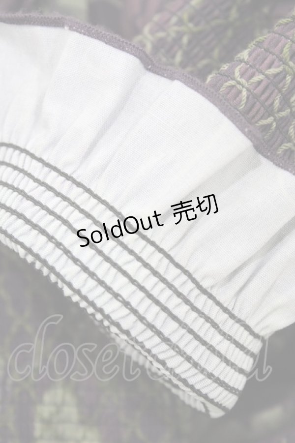 画像5: 仲夏物語（海外ロリータブランド） / ロワールの葡萄園立ち衿ワンピース L パープル H-26-03-22-1016-EL-OP-NS-ZH (5)