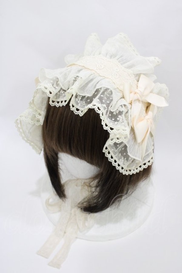 画像1: Miss Point（海外ロリータブランド） / Rosa Osmanthus ヘッドドレス  生成り H-26-03-22-1003-EL-AC-NS-ZH (1)