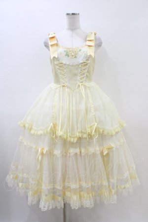 画像: Mademoiselle Pearl（海外ロリータブランド） / Silk Ballet ジャンパースカート M 生成り H-26-03-22-1022-PU-OP-NS-ZH