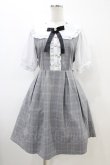 画像1: Amavel / ハートリボンチェック切替ワンピース Free ブラック H-26-03-22-1027-CA-OP-NS-ZH (1)