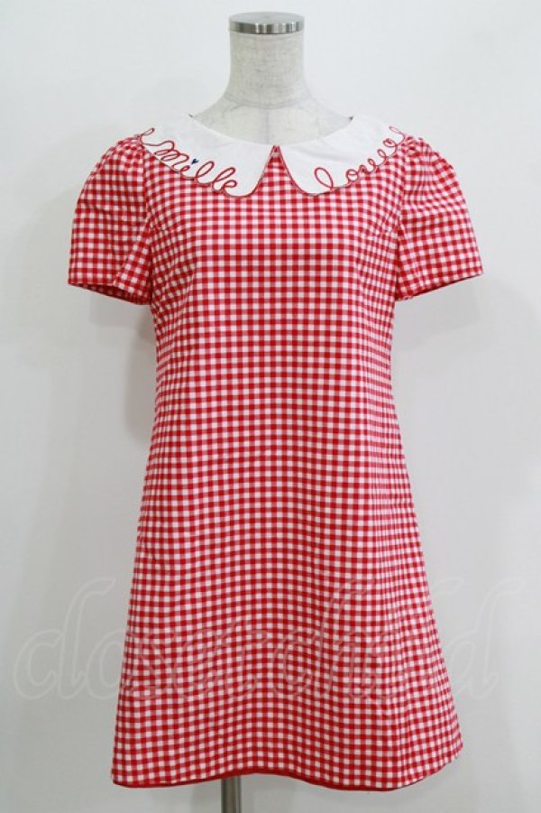 画像1: MILK / LOVEワンピース  レッド H-26-03-22-048-ML-OP-KB-ZH (1)