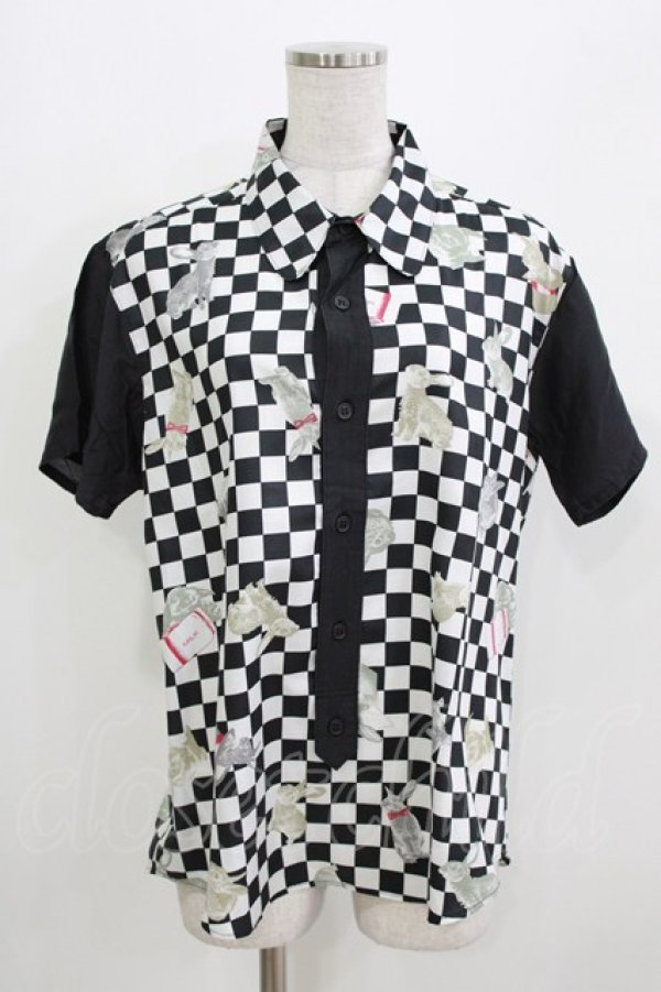 画像1: MILKBOY /OCK BUNNY SHIRTS  白×黒 H-26-03-22-055-MB-BL-AK-ZH (1)