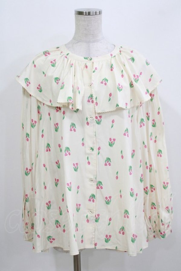 画像1: Candy Stripper / CHULIP VOLUME COLLARブラウス F アイボリー H-26-03-22-061-PU-BL-KB-ZH (1)