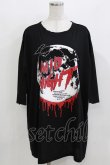 画像1: HELL CAT PUNKS / HORROR NIGHT七分袖ビッグTシャツ F 黒 H-26-03-22-063-PU-TO-KB-ZH (1)