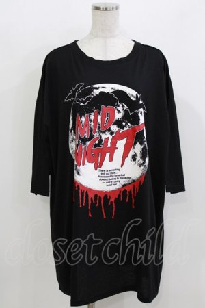 画像: HELL CAT PUNKS / HORROR NIGHT七分袖ビッグTシャツ F 黒 H-26-03-22-063-PU-TO-KB-ZH