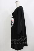 画像2: HELL CAT PUNKS / HORROR NIGHT七分袖ビッグTシャツ F 黒 H-26-03-22-063-PU-TO-KB-ZH (2)
