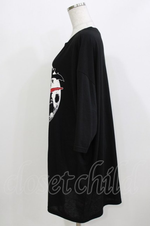 画像2: HELL CAT PUNKS / HORROR NIGHT七分袖ビッグTシャツ F 黒 H-26-03-22-063-PU-TO-KB-ZH (2)