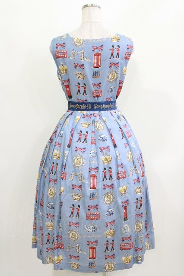 画像3: Jane Marple / ReLondonスクエアドレス  ブルーグレー H-26-03-22-007-JM-OP-KB-ZH (3)