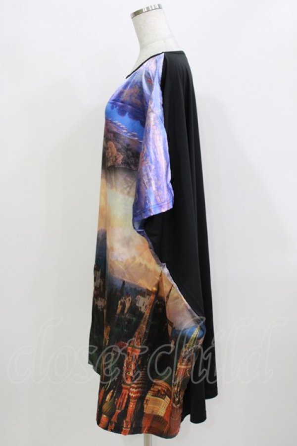 画像2: MALKOMALKA / プリントロングカットソー M 黒 H-26-03-22-068-PU-TO-AK-ZH (2)