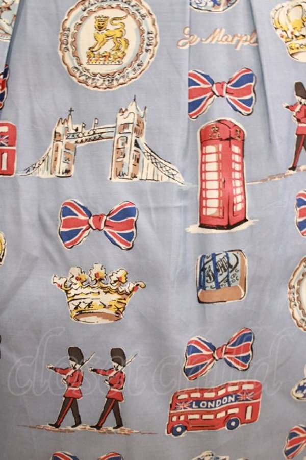 画像4: Jane Marple / ReLondonスクエアドレス  ブルーグレー H-26-03-22-007-JM-OP-KB-ZH (4)