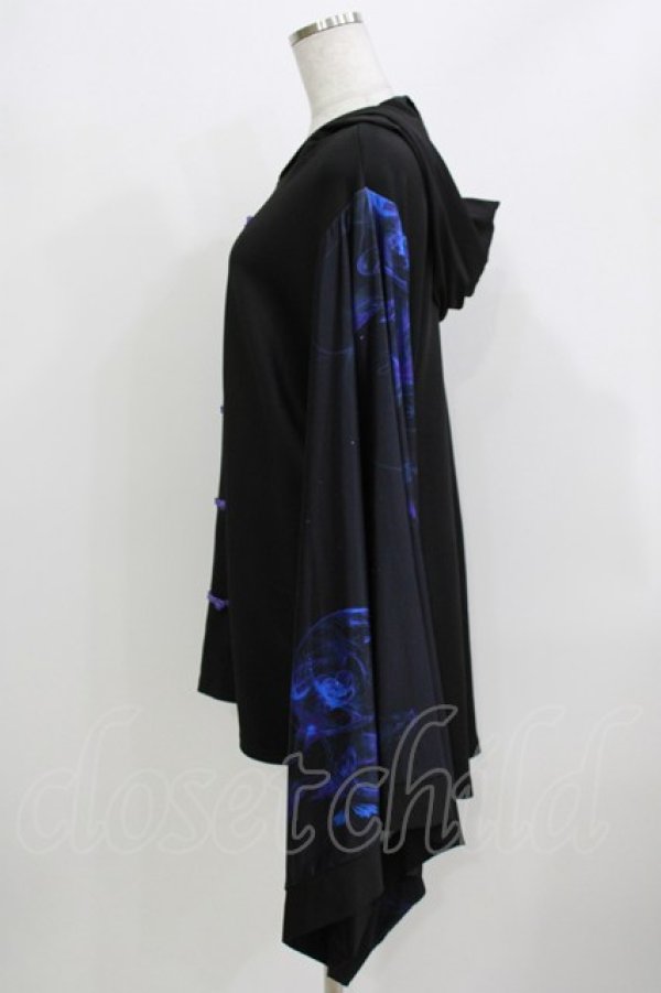 画像2: NieR Clothing / 着物風袖チャイナプルオーバー  黒 H-26-03-22-069-PU-TO-KB-ZH (2)