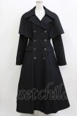画像1: ATELIER BOZ / カールトンロングケープコート  黒 H-26-03-22-008-EL-CO-AK-ZH (1)