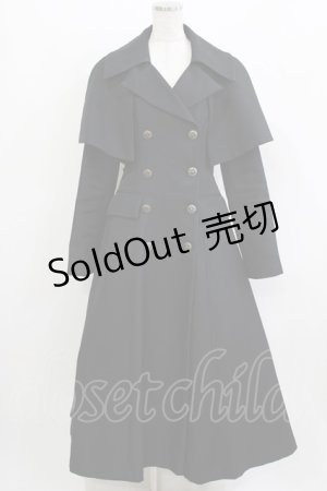 画像: ATELIER BOZ / カールトンロングケープコート  黒 H-26-03-22-008-EL-CO-AK-ZH