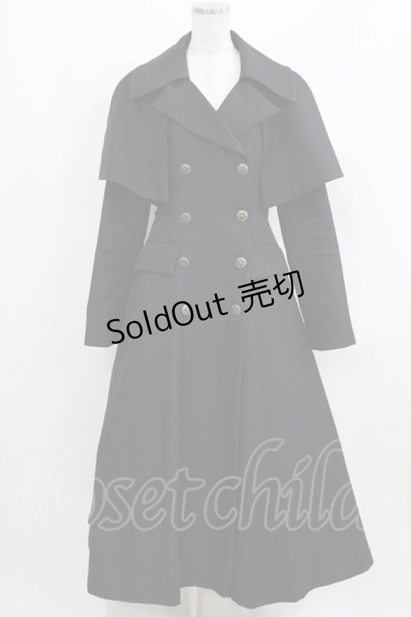 画像1: ATELIER BOZ / カールトンロングケープコート  黒 H-26-03-22-008-EL-CO-AK-ZH (1)