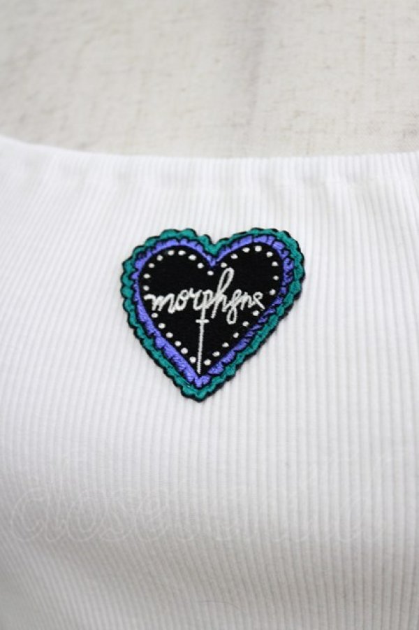 画像3: MORPH8NE / Berry off shoulder ribbed crop top  ホワイト H-26-03-22-076-PU-TO-KB-ZH (3)