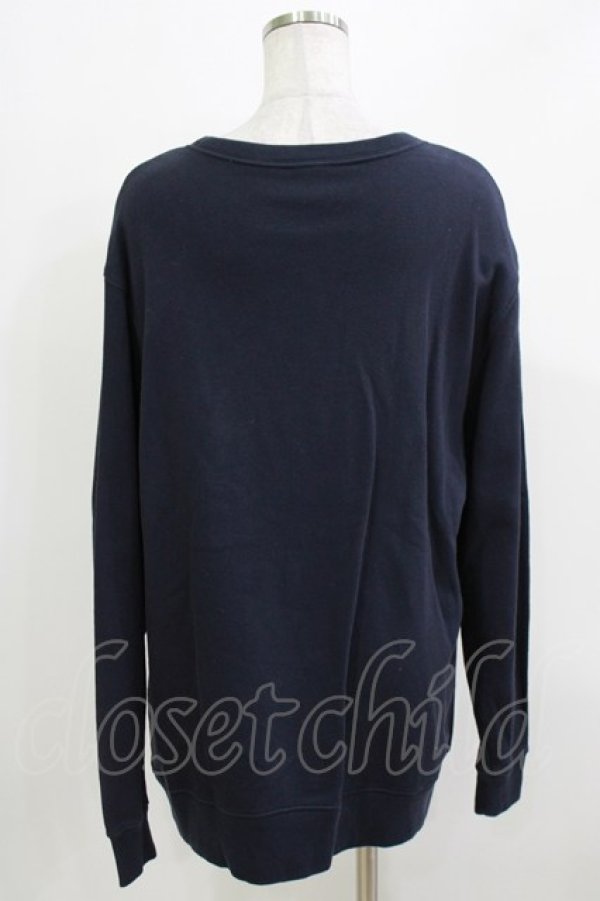 画像2: NieR Clothing / プリントLONG CUTSEW  ネイビー H-26-03-22-077-PU-TO-KB-ZH (2)