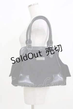 画像: KILL STAR / ベルベットハンドバッグ  黒 H-26-03-22-079-SL-BG-AK-ZH