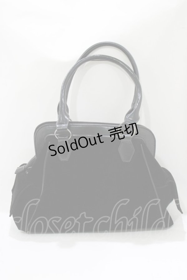 画像3: KILL STAR / ベルベットハンドバッグ  黒 H-26-03-22-079-SL-BG-AK-ZH (3)