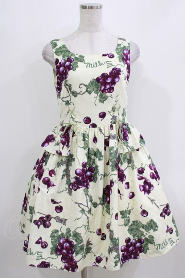 画像1: MILK / ぶどうの神話ドレス  オフ H-26-03-22-012-ML-OP-KB-ZH (1)