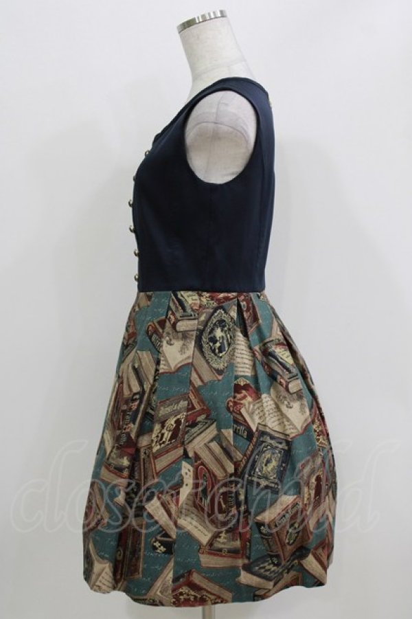 画像2: Jane Marple / フェアリーテイルBOOKビスチェドレス  ネイビー H-26-03-22-014-JM-OP-KB-ZH (2)