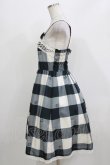 画像2: Melody BasKet / Melody Block Checkジャンパースカート  ブラック H-26-03-22-015-LO-OP-KB-ZH (2)