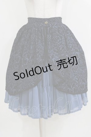 画像: EXCENTRIQUE / フロッキーダブルスカート  ブラック×ネイビー H-26-03-22-016-EL-SK-KB-ZH