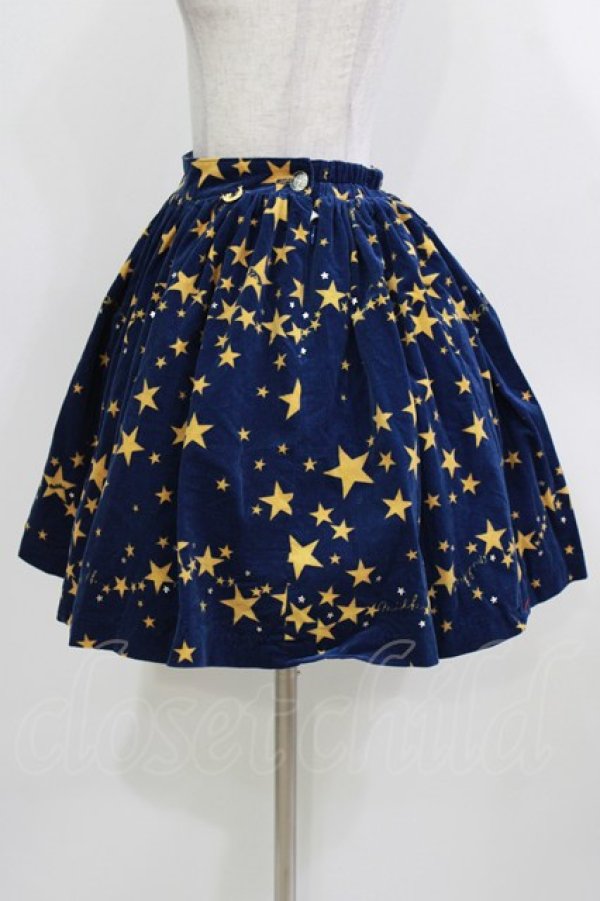 画像2: MILK / Twinkleスカート  ナイトブルー×ゴールド H-26-03-22-017-ML-SK-KB-ZH (2)