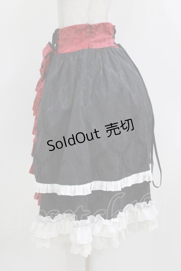 画像2: ATELIER PIERROT / Hidden Love in Requiem レクイエムに秘める愛スカート  黒×赤 H-26-03-22-018-EL-SK-AK-ZH (2)