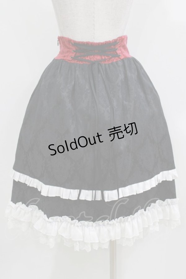 画像3: ATELIER PIERROT / Hidden Love in Requiem レクイエムに秘める愛スカート  黒×赤 H-26-03-22-018-EL-SK-AK-ZH (3)