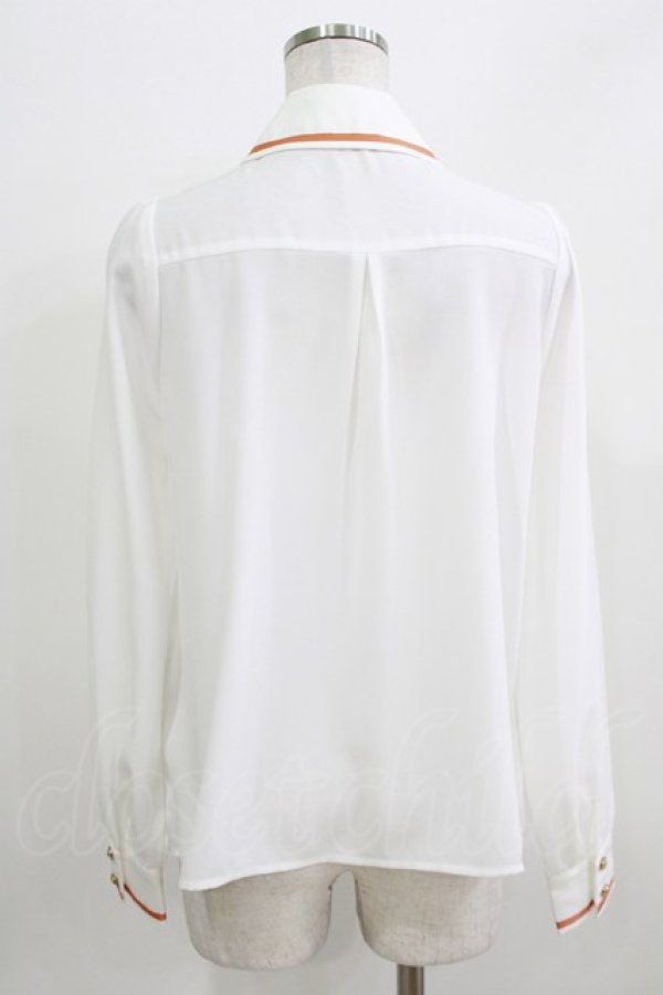 画像3: Amavel / Message Stripeクロスタイシャツブラウス Free オフ/オレンジ H-26-03-23-029-CA-BL-NS-ZH (3)