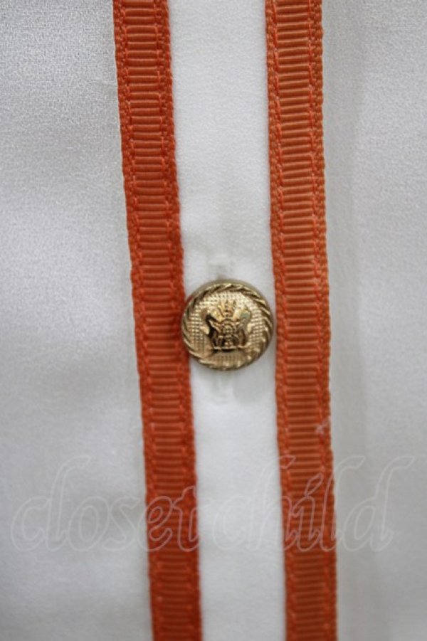 画像4: Amavel / Message Stripeクロスタイシャツブラウス Free オフ/オレンジ H-26-03-23-029-CA-BL-NS-ZH (4)