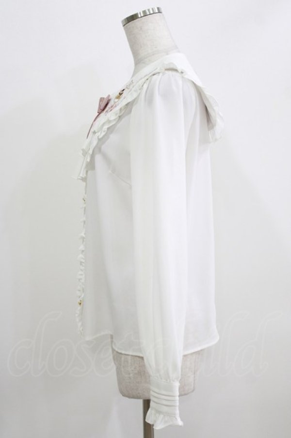 画像2: Amavel / 喫茶アマベルのランチセットブラウス Free オフ/ピンク H-26-03-23-030-CA-BL-NS-ZH (2)