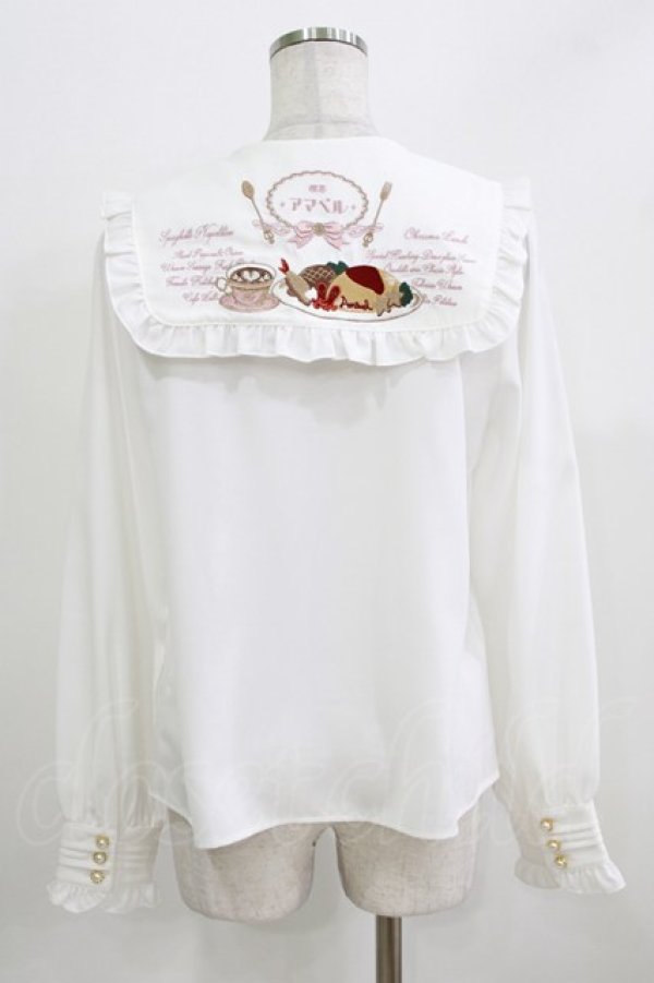 画像3: Amavel / 喫茶アマベルのランチセットブラウス Free オフ/ピンク H-26-03-23-030-CA-BL-NS-ZH (3)