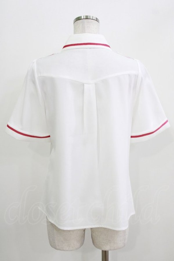 画像3: Amavel / Message Stripeクロスタイシャツブラウス Free オフ/ピンク H-26-03-23-032-CA-BL-NS-ZH (3)