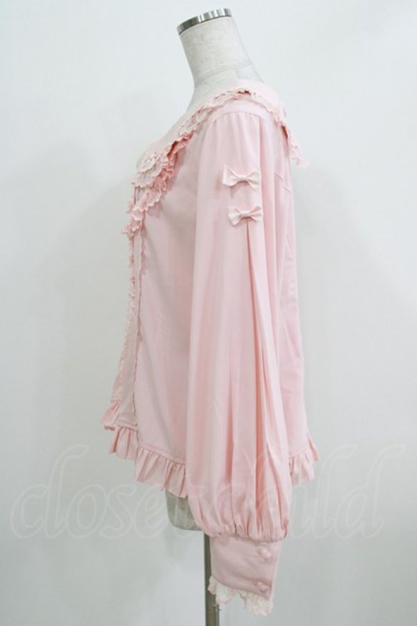 画像2: Jxiu Fang（海外ロリータブランド） / ヨーク切替ブラウス L ピンク H-26-03-23-033-PU-BL-NS-ZH (2)