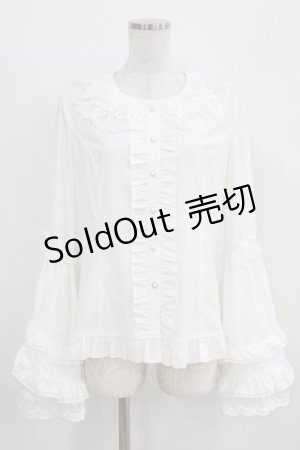 画像: 幽三巷（海外ロリータブランド） / 姫袖ブラウス 2XL 白 H-26-03-23-034-PU-BL-NS-ZH