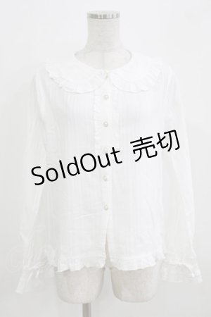 画像: Lilia（海外ロリータブランド） / リボンブラウス 2XL 白 H-26-03-23-035-PU-BL-NS-ZH