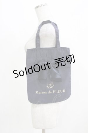 画像: Maison de FLEUR / 2Wayリボンバッグ/MOOK本付録  ネイビー H-26-03-23-037-LO-BG-NS-ZH