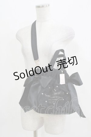 画像: Maison de FLEUR / チュールパール2Wayギャザートートバッグ  ブラック H-26-03-23-038-LO-BG-NS-ZH