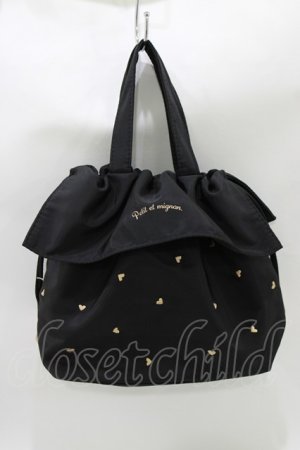 画像: m petit by misako / AMシシュウキンチャクトート  ブラック H-26-03-23-040-LO-BG-NS-ZH