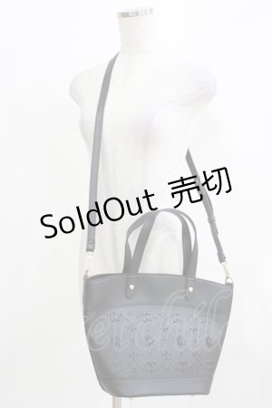 画像: m petit by misako / AMハナパンチング2WAYバッグ  ブラック H-26-03-23-043-LO-BG-NS-ZH