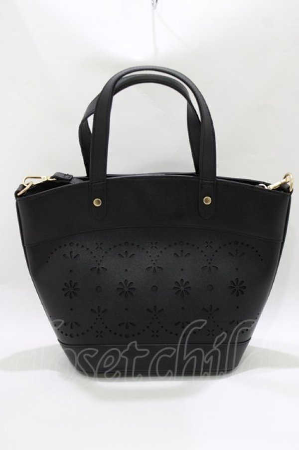 画像2: m petit by misako / AMハナパンチング2WAYバッグ  ブラック H-26-03-23-043-LO-BG-NS-ZH (2)