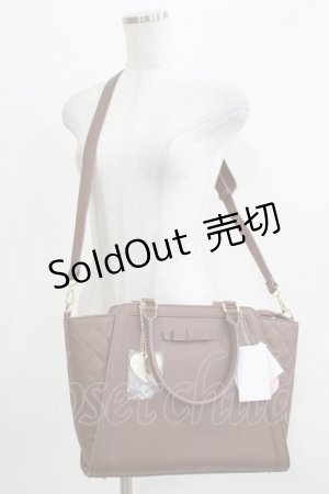 画像: m petit by misako / サンリオコラボ AMキルティング2WAYバッグ  ブラウン/リトルツインスターズ H-26-03-23-044-LO-BG-NS-ZH
