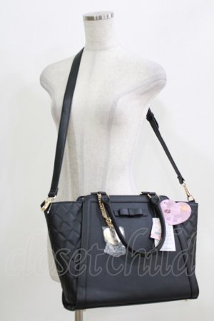 画像: m petit by misako / サンリオコラボ AMキルティング2WAYバッグ  ブラック/クロミ H-26-03-23-045-LO-BG-NS-ZH