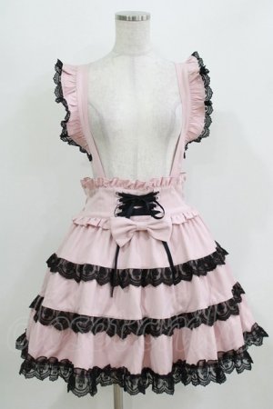 画像: DearMyLove / ミルフィーユフリルスカート mini L ピンク/ブラック H-26-03-23-004-0-SK-NS-ZH