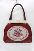 画像1: an another angelus / フレームローズ刺繍がま口バッグ  Bordeaux H-26-03-23-046-CA-BG-NS-ZH (1)