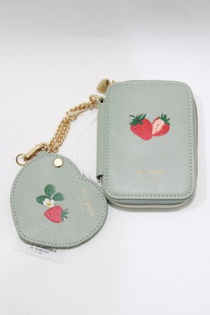 画像: m petit by misako / AMハートミラーツキポーチ  ミント H-26-03-23-051-LO-ZA-NS-ZH