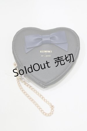 画像: m petit by misako / AMハートガタミニコイン  ブラック/ネイビー H-26-03-23-053-LO-ZA-NS-ZH